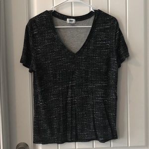 Black and white specked T-shirt